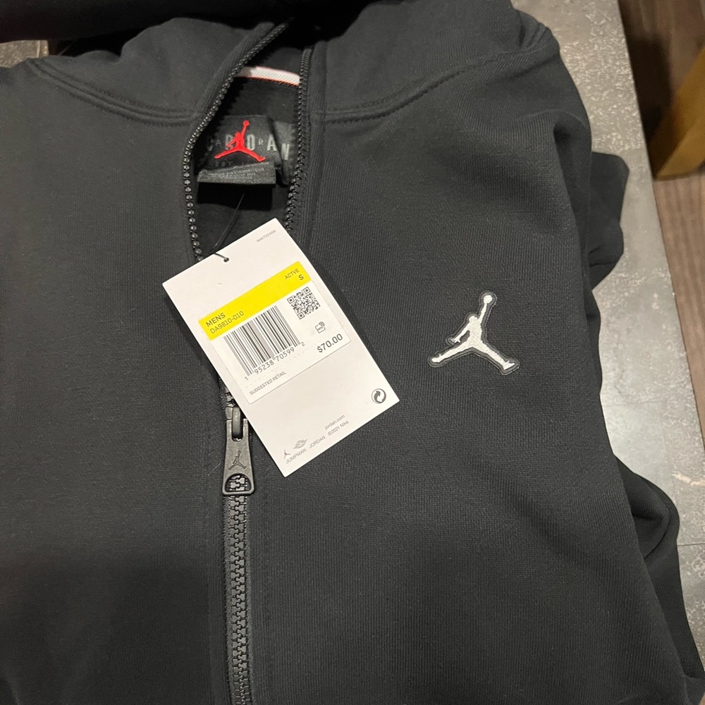 Men’s Black Jordan Zip Up Hooded Sweatshirt